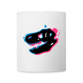 T Rex Skull 3-D - Mug - white - Front