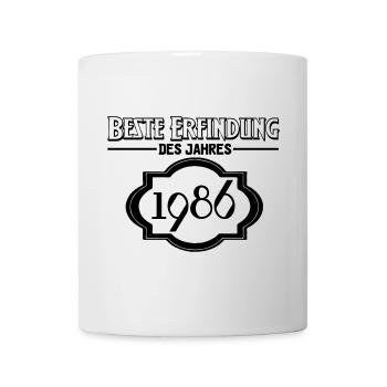 Beste Erfindung des Jahres 1986 Geschenk - Tasse - Weiß - Vorne