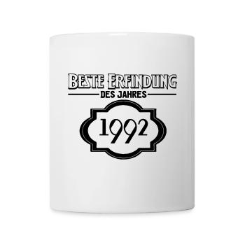 Beste Erfindung des Jahres 1992 Geschenk - Tasse - Weiß - Vorne