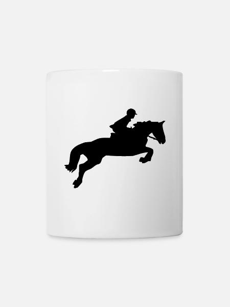 Springpferd - Tasse - Weiß