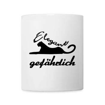 Elegant gefährlich Katze wild lustig Geschenk - Tasse - Weiß - Vorne