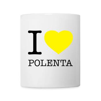 I LOVE POLENTA Mais - Tasse - Weiß - Vorne