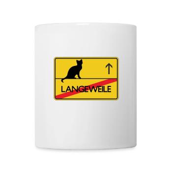 Ortsschild Katze Geschenk - Tasse - Weiß - Vorne