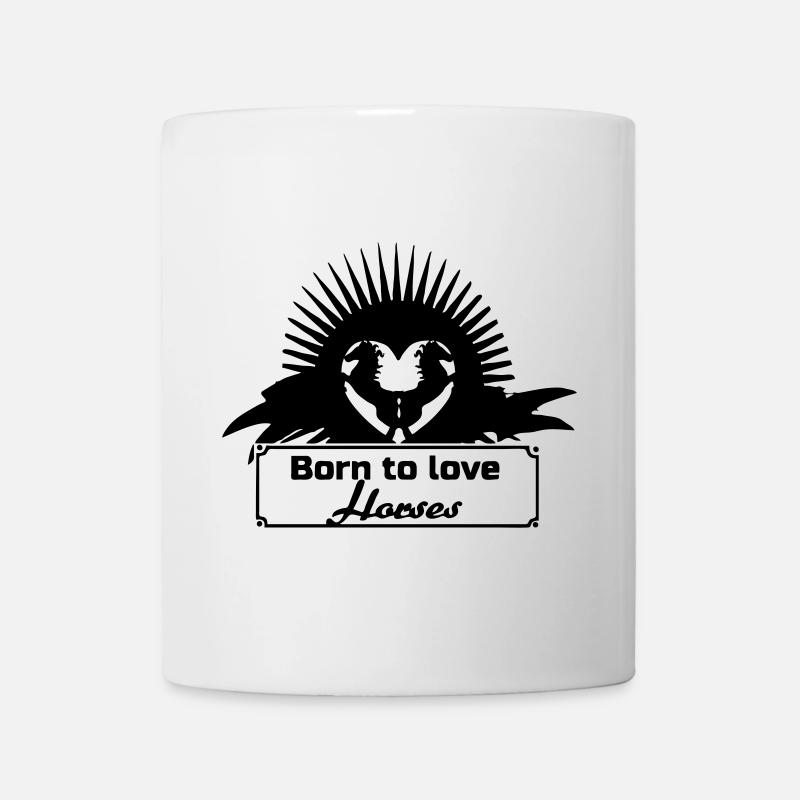 Born to love Horses - Mug - white