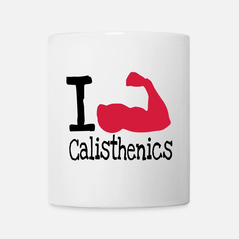 I love calisthenics_red - Mug - white