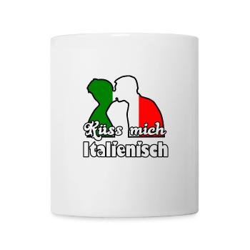 Küss mich Italienisch Geschenk - Tasse - Weiß - Vorne