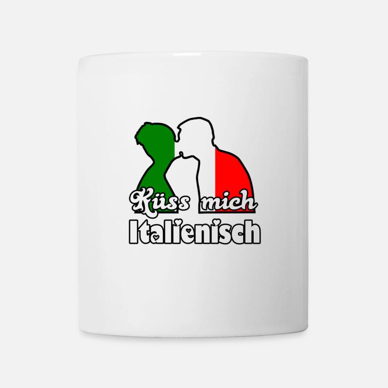 Küss mich Italienisch Geschenk - Tasse - Weiß