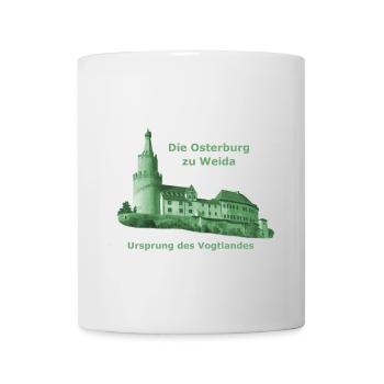 Osterburg Weida Vogtland grün - Tasse - Weiß - Vorne