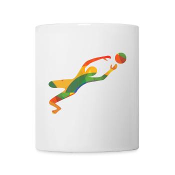 Gardien de but coloré - Mug blanc - blanc - Devant