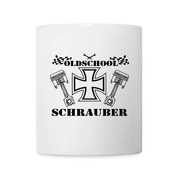 Auto Tuning Schrauber Kult Shirt, oldschool(25) - Tasse - Weiß - Vorne