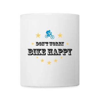 Don't worry bike happy - Tasse - Weiß - Vorne
