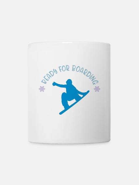 Snowboard - Tasse - Weiß