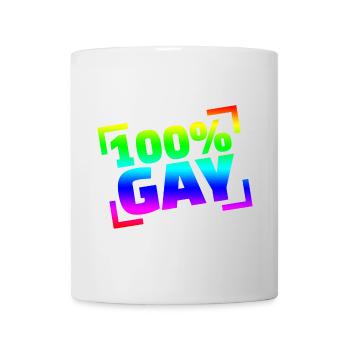 100 Gay / CSD - Tasse - Weiß - Vorne