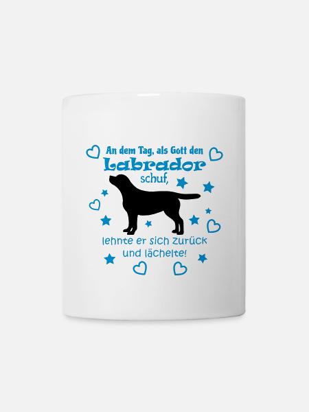 Gott schuf Labrador (braun) - Tasse - Weiß