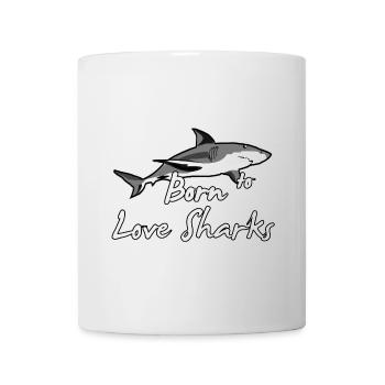 Né pour aimer les requins Requin Requin Animal Love Cadeau - Mug blanc - blanc - Devant
