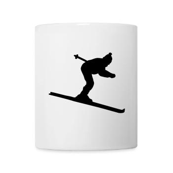 Skieur - Mug blanc - blanc - Devant