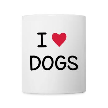 J'adore les chiens I Idée cadeau - Mug blanc - blanc - Devant