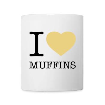 I LOVE MUFFINS - Tasse - Weiß - Vorne