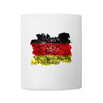 Deutschland Vintage Flagge - Tasse - Weiß - Vorne