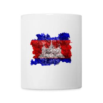 Cambodge Drapeau Vintage - Mug blanc - blanc - Devant