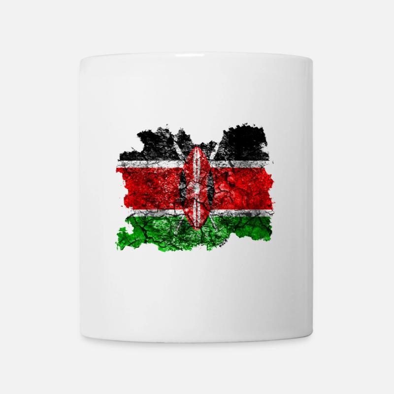 Kenia Vintage Flagge - Tasse - Weiß