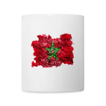 Marokko Vintage Flagge - Tasse - Weiß - Vorne