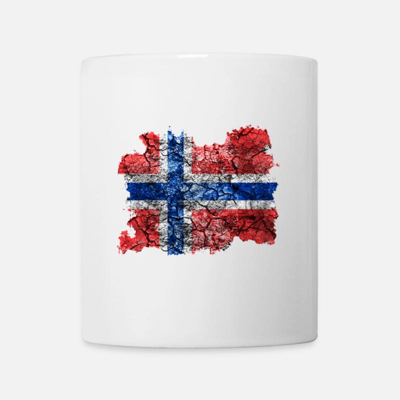 Norvège Drapeau Vintage - Mug blanc - blanc
