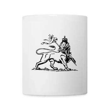 Lion of Judah - Jah Rastafari - Rasta Reggae Roots - Tasse - Weiß - Vorne