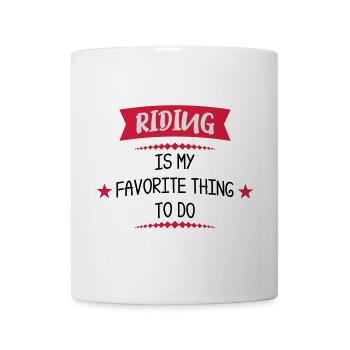équitation - Mug blanc - blanc - Devant