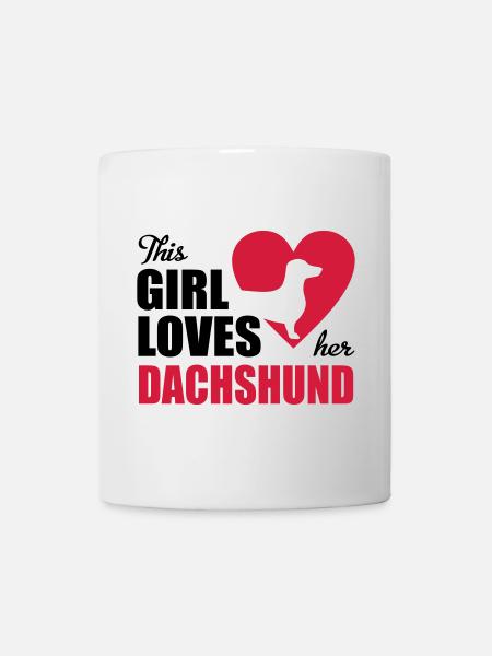 dachshund - Mug - white