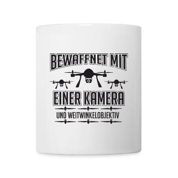 Meine Drohne ist bewaffnet mit einer Kamera - Tasse - Weiß - Vorne