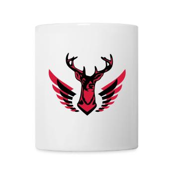Grand cerf bien avec des ailes 2c C - Mug blanc - blanc - Devant