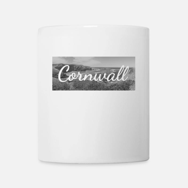 Retro Lettering at a Cornwall Beach England - Tasse - Weiß