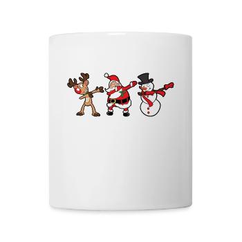 Dabbing Dab Reindeer Santa Claus Snowman Xmas - Mug - white - Front