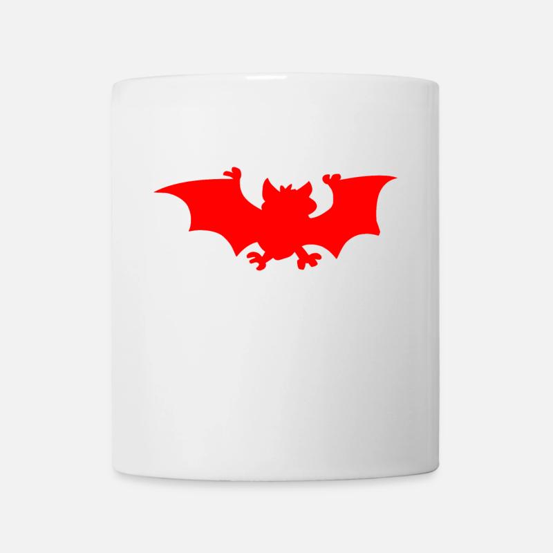 Chauve-souris en rouge - Mug blanc - blanc