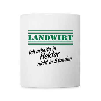 Landwirtschaft , Landwirt , Farmer , Hektar (25) - Tasse - Weiß - Vorne