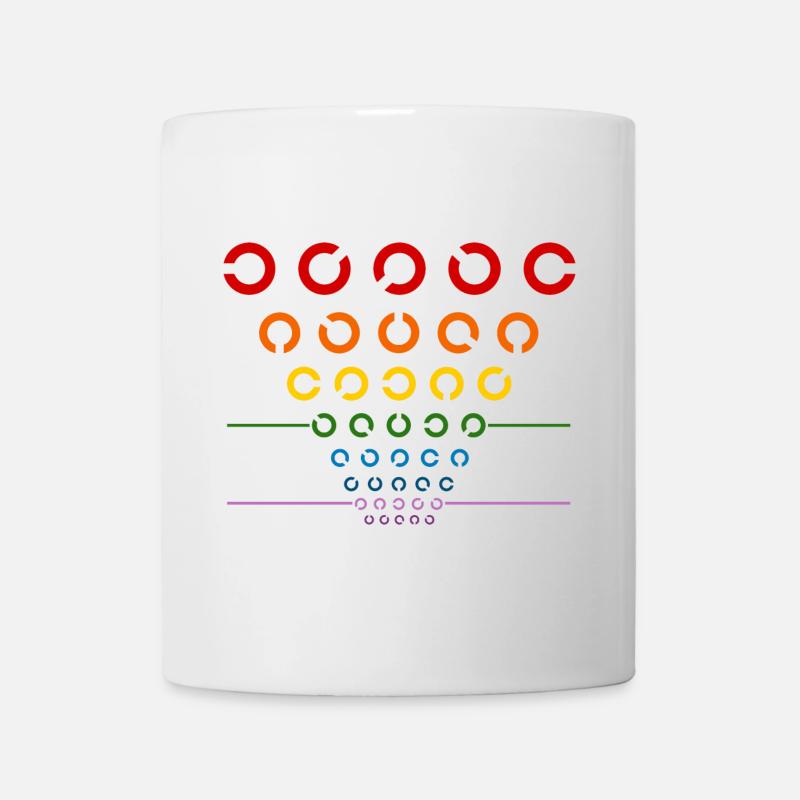 Regenbogen Sehtest - Tasse - Weiß
