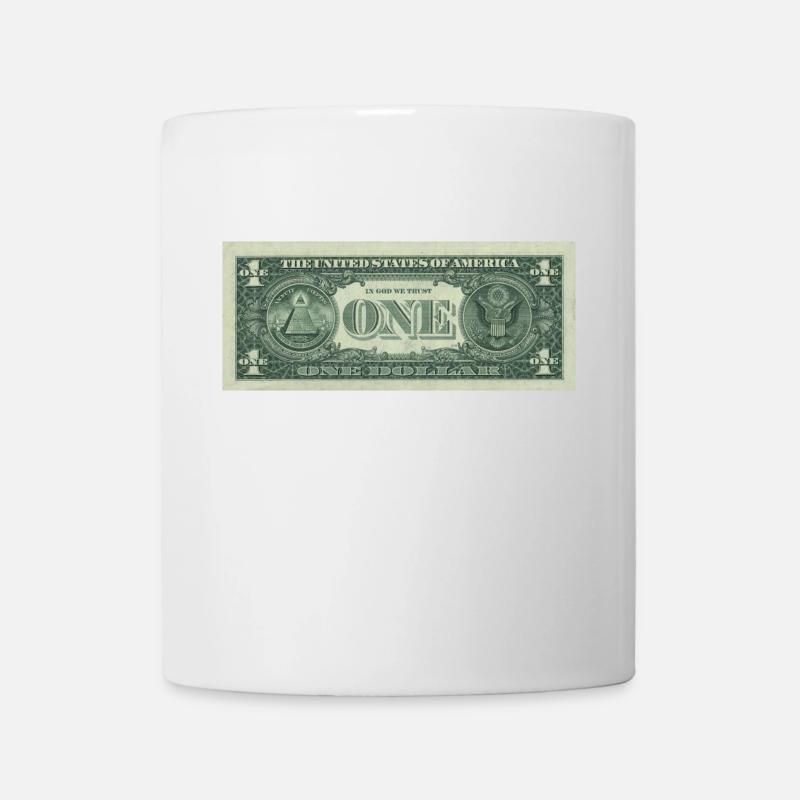 Un dollar bill. Un dollar de billet - Mug blanc - blanc
