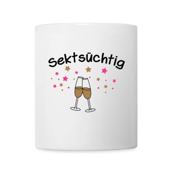 Sektsüchtig - Tasse - Weiß - Vorne