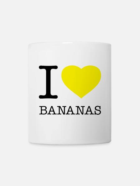 I LOVE BANANAS Banane - Tasse - Weiß
