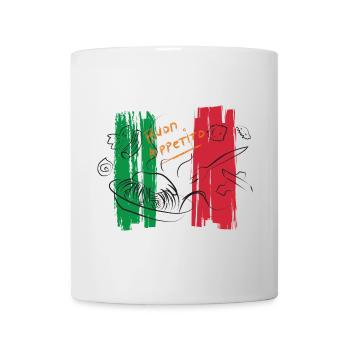 Buon Appetito tricolore italien Pâtes alimentaires - Mug blanc - blanc - Devant