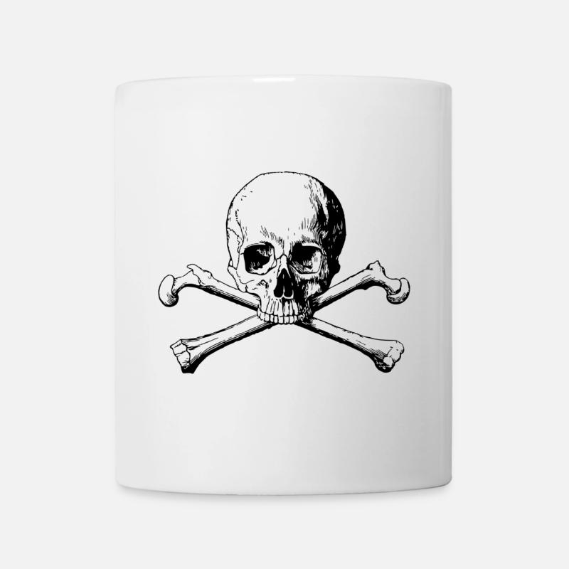 Crossbones skull - Mug - white