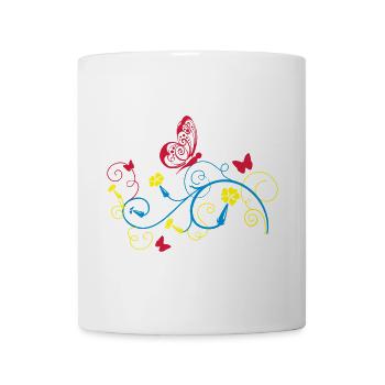 Schmetterling - Tasse - Weiß - Vorne