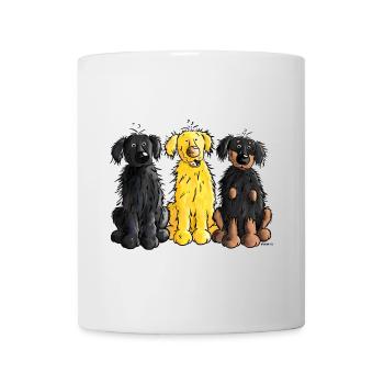 Hovawart - Hovawarte - Hund - Tasse - Weiß - Vorne