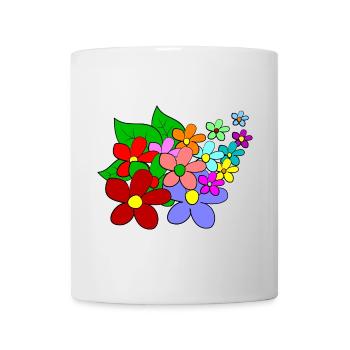 Blumen - Tasse - Weiß - Vorne