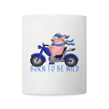 Motard drôle - Mug blanc - blanc - Devant