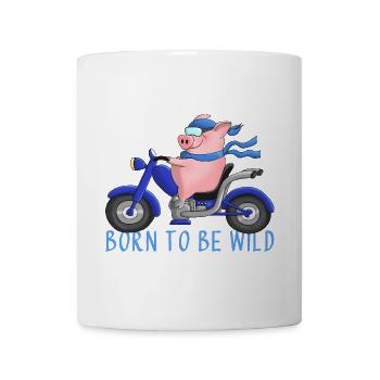 Ulkiger Motorradfahrer - Tasse - Weiß - Vorne