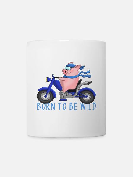 Ulkiger Motorradfahrer - Tasse - Weiß