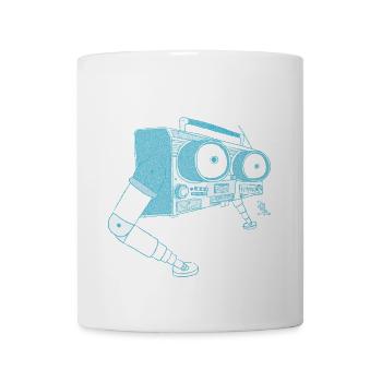 Can.Eyes – Walking Retro Radio, Pixelated - Tasse - Weiß - Vorne