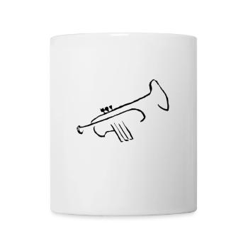 Trompete - Tasse - Weiß - Vorne